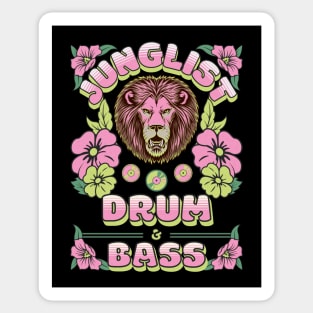 JUNGLIST  - Tropical Drum & Bass Pink Lion Sticker